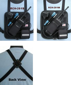 HOLSTERGUY URH-801 3 in 1 Multi-Function Nylon Radio Shoulder Holster Belt Radio Holster Tool Pouch Adjustable Radio Holster Holds a Two-Way Radio up to 8 inches Tall Radio Case URH-801 Made in USA 
